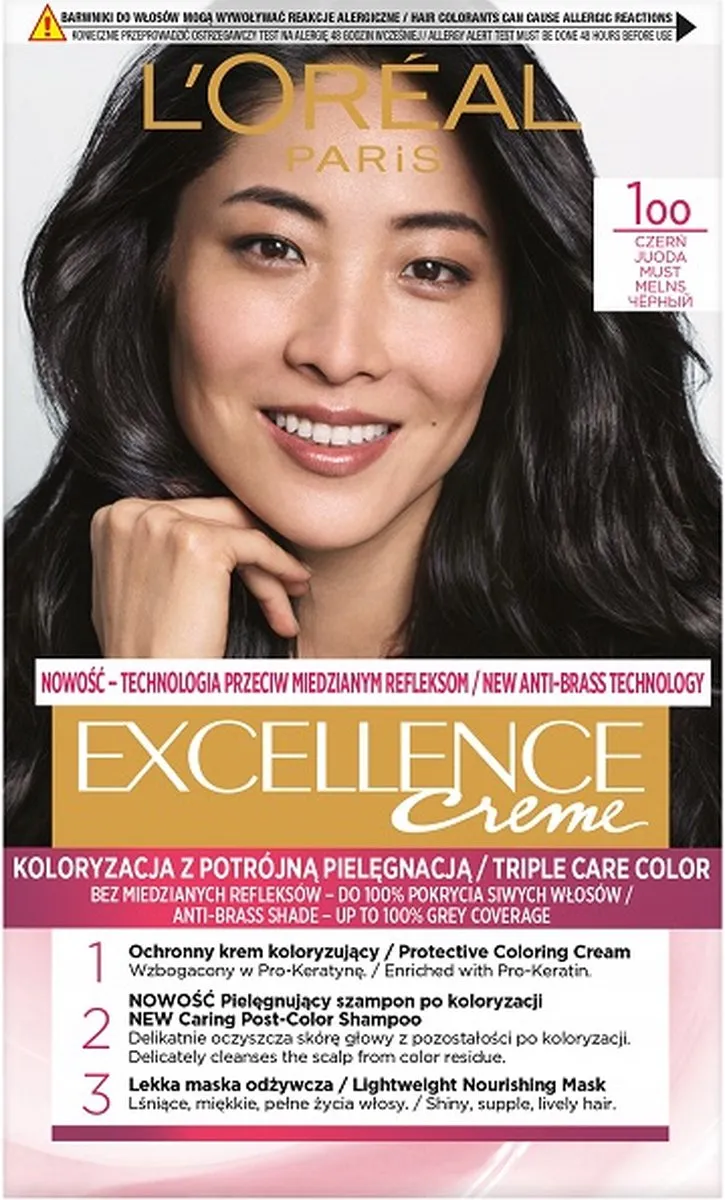 L'Oréal Paris Excellence Crème Haarkleuring 100 Zwart - 1ml