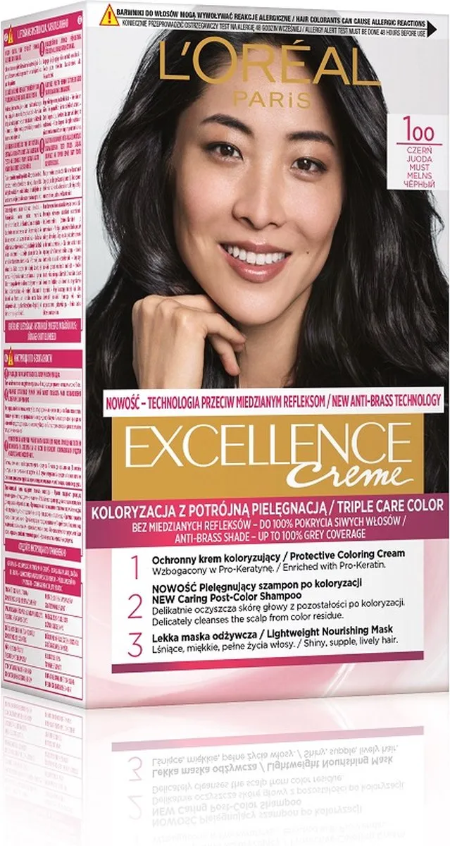 L'Oréal Paris Excellence Crème Haarkleuring 100 Zwart