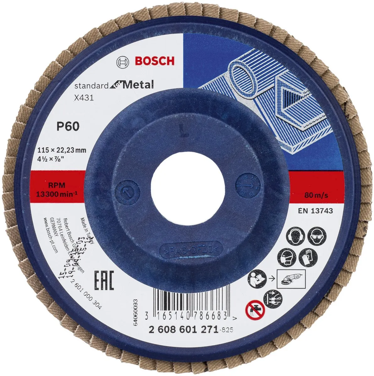 Bosch 115mm Lamellenschijf Standard Metal 60