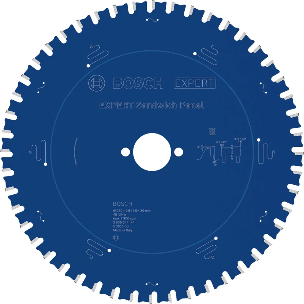 Bosch CIRKZB EXPERT SNDWPANL 240x30x2.6mm - 48 Tanden - Aluminium