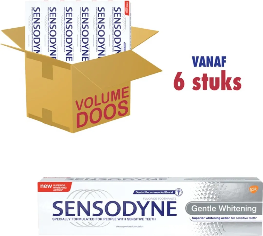 Sensodyne Gentle Whitening Tandpasta 450ml - 6 Stuks