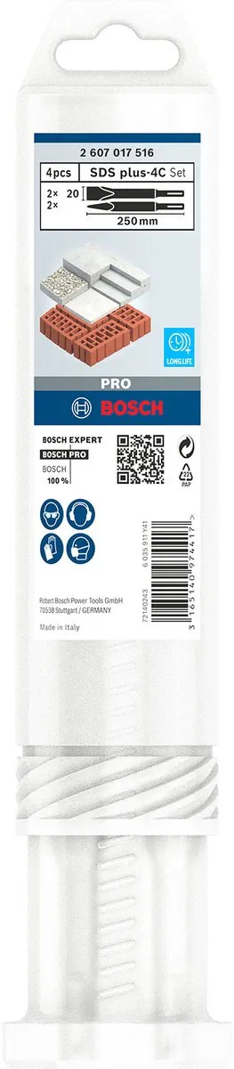 Bosch SDS-plus Beitelset 4-delig - 2 cm