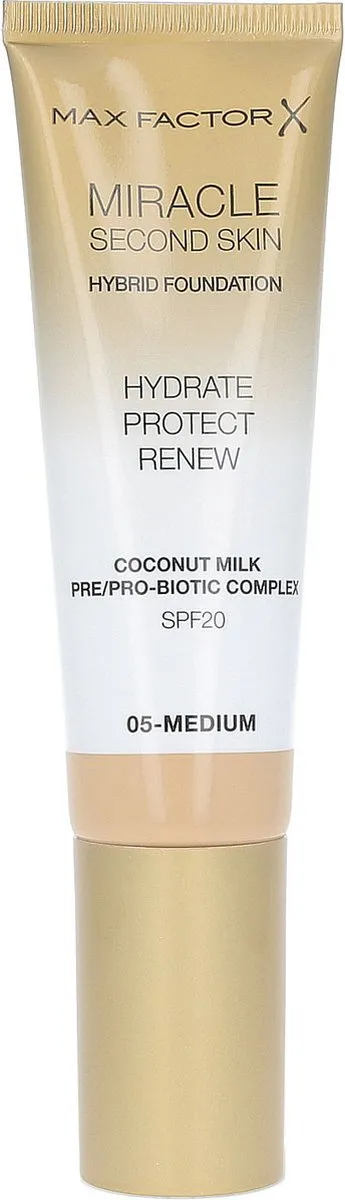 Max Factor Miracle Second Skin Foundation 05 Medium - 32.8ml