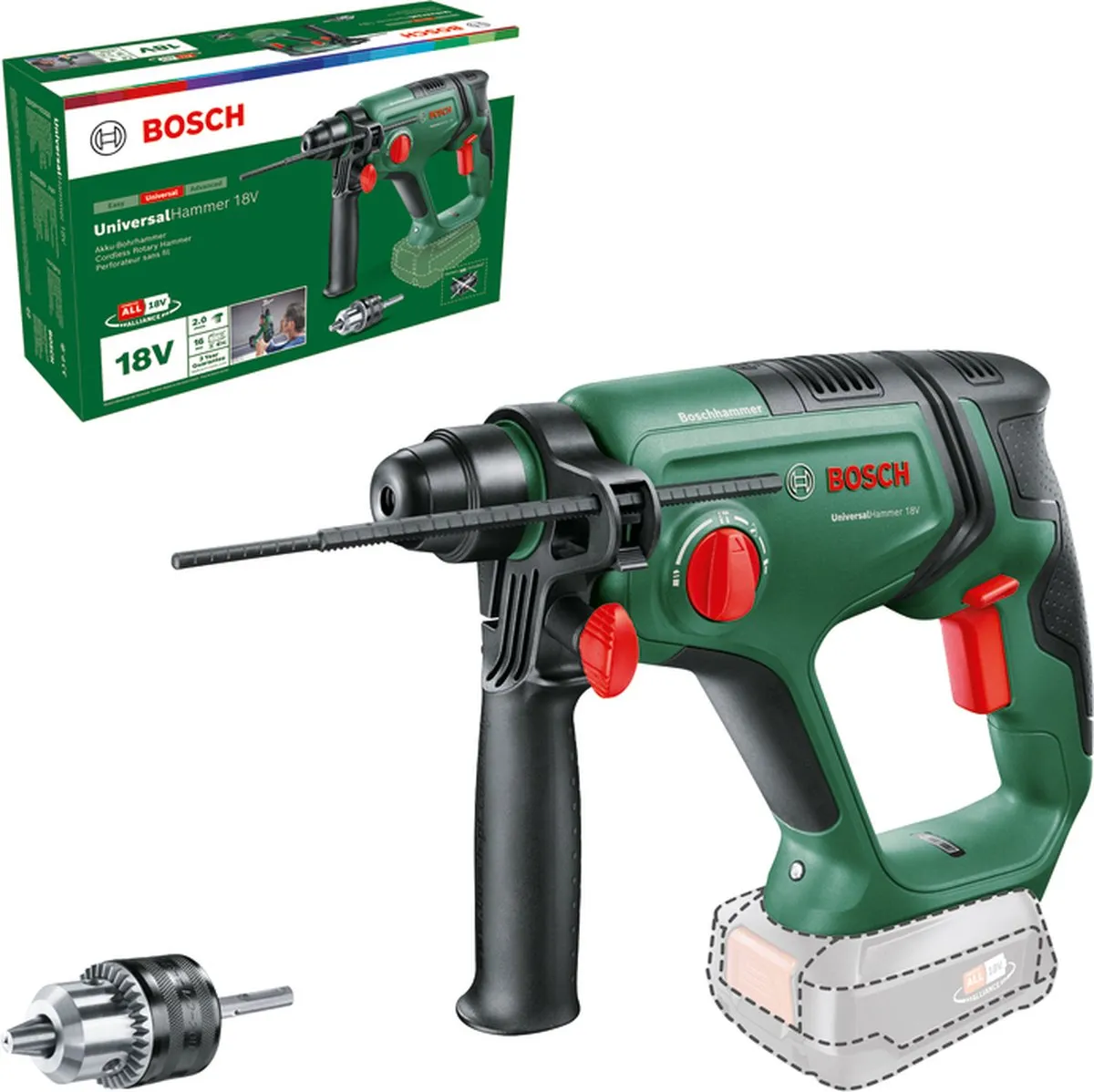 Bosch UniversalHammer 18V Boorhamer 06039D6001 - 2 snelheden - afbeelding 6 van 6