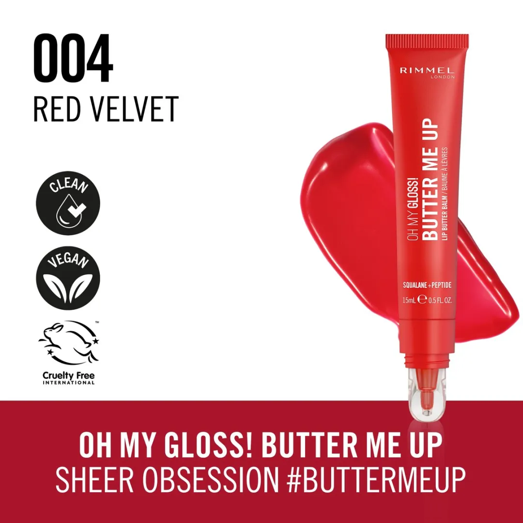 Rimmel Oh My Gloss! Butter Me Up Lip Butter 004 Red Velvet 15ml