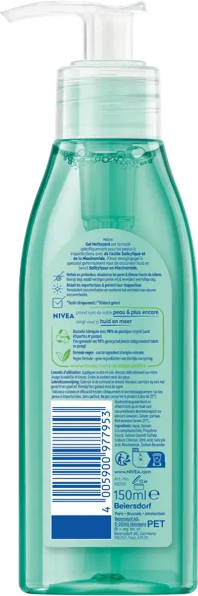 NIVEA Derma Skin Clear Reinigingsgel 6x150ml