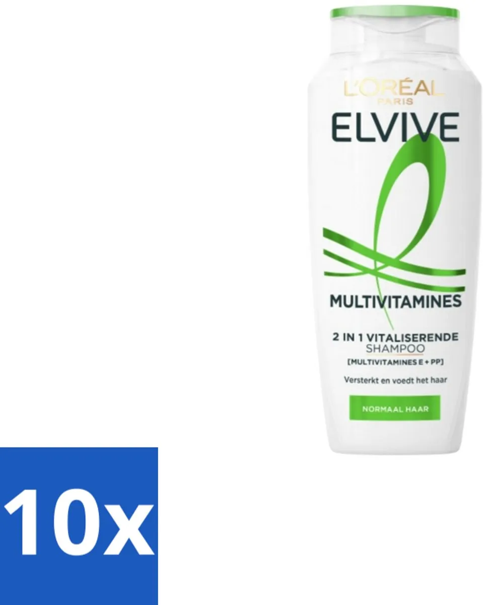 L'Oréal Paris Elvive Multivitamines Shampoo 250ml - 10 Stuks - afbeelding 2 van 6
