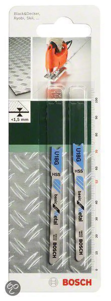 Bosch Decoupeerzaagblad HSS U 18 G Basic for Metal