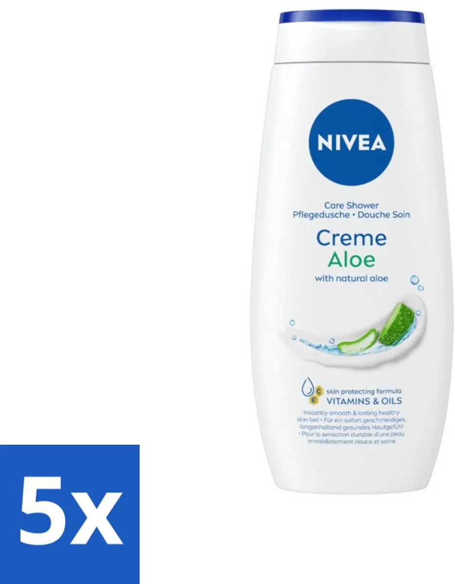 NIVEA Douchecrème Aloë 250ml - 5 Stuks