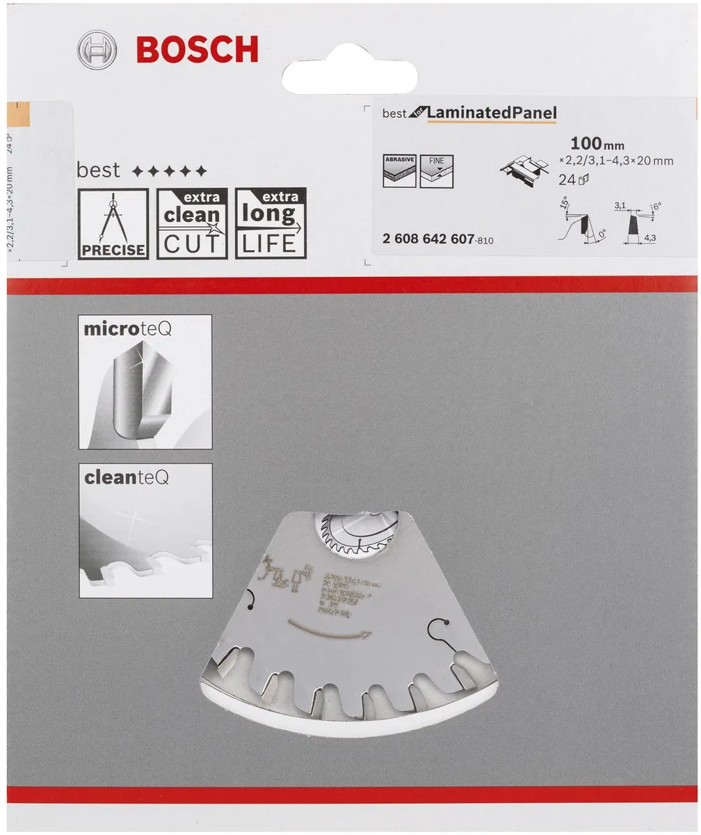 Bosch Conisch Snijmes 100x20x2,2mm
