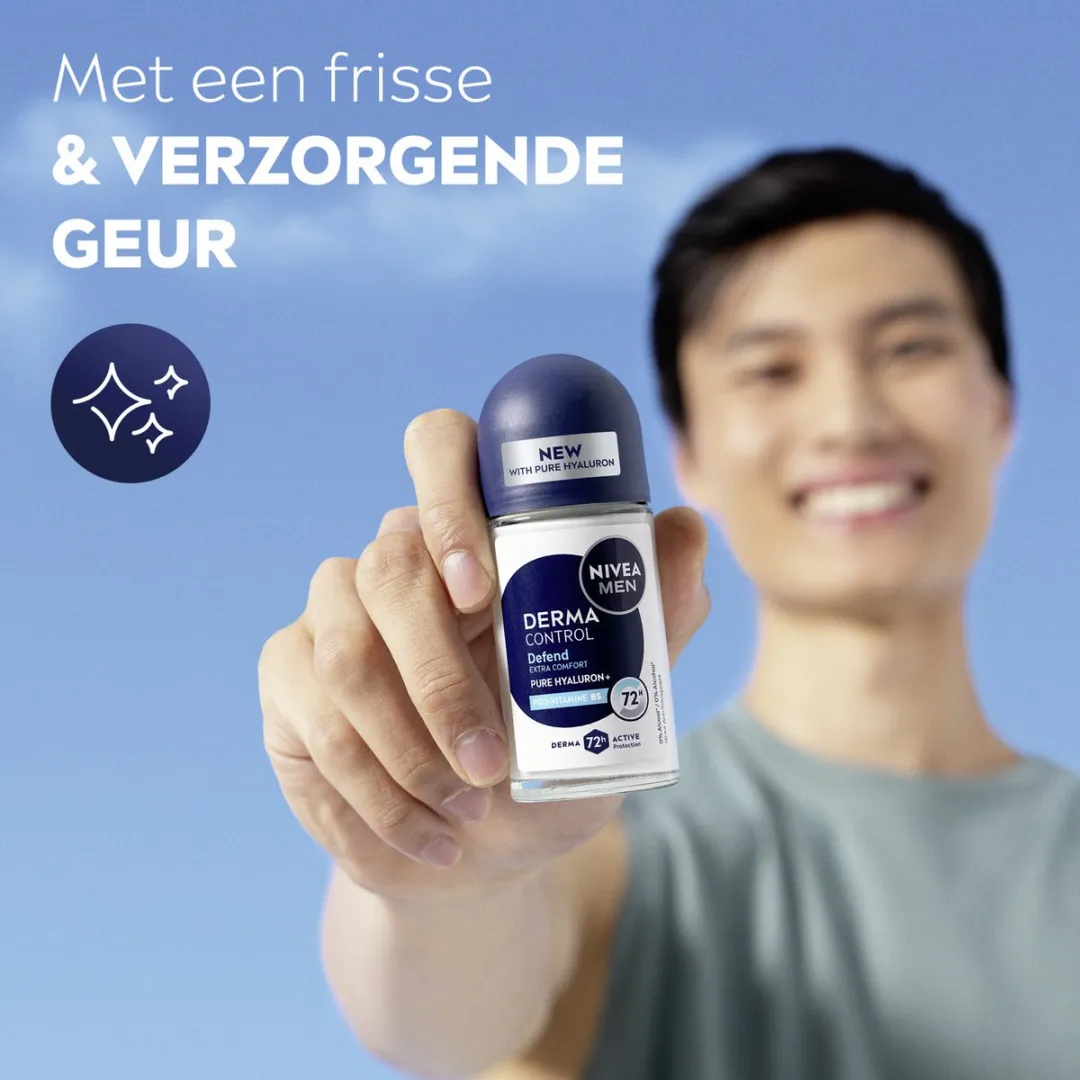 NIVEA MEN Defend Derma Control Anti-Transpirant Roller 300ml - 6 Stuks
