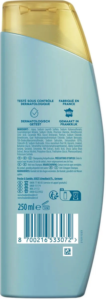 Head & Shoulders DermaXPro Sensitive Anti-roos Shampoo - 6x250ml
