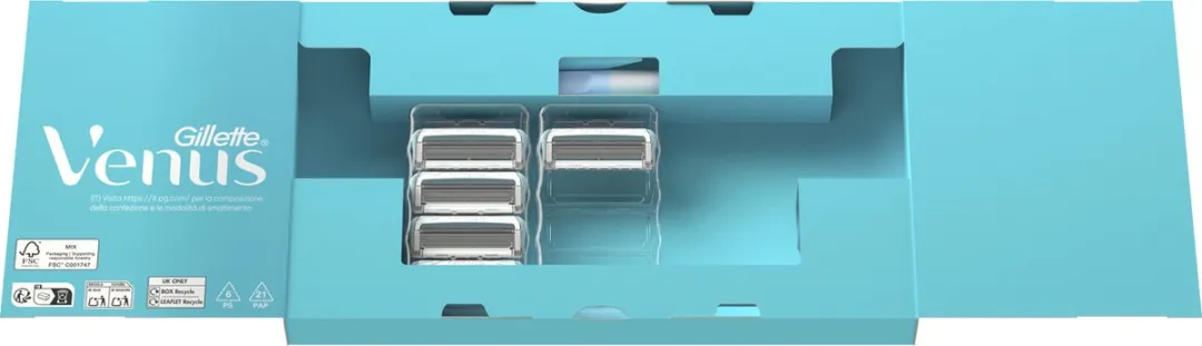 Gillette Venus Scheersysteem - 5 Stuks - 2 Bladen Wit