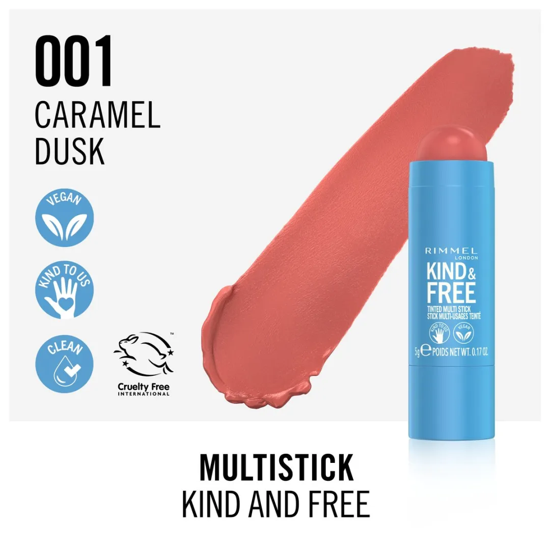 Rimmel London Kind & Free Multi Stick 001 Caramel Dusk - afbeelding 6 van 6