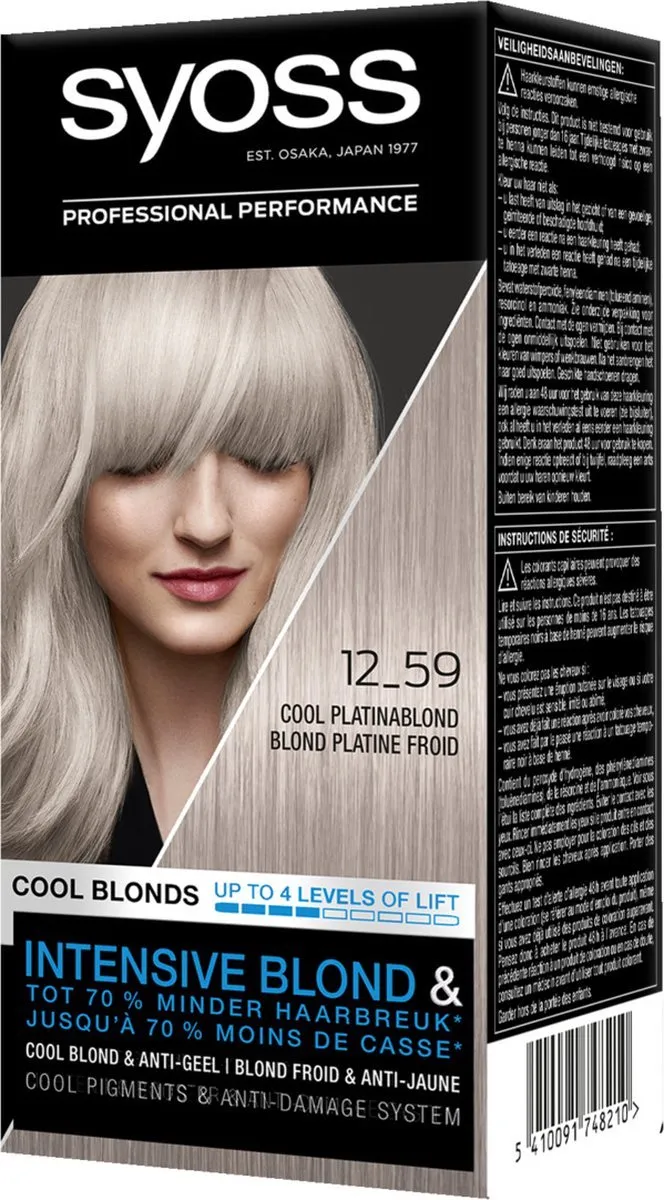 SYOSS Color Blond 12-59 Koel Blond Permanent Haarkleur 115ml