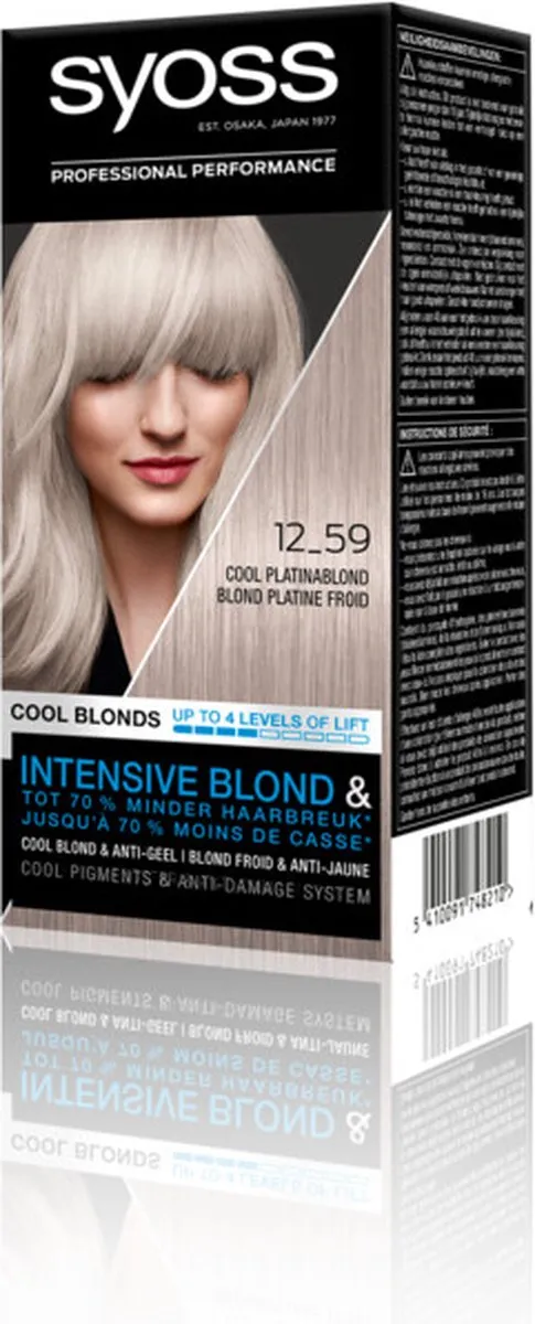 SYOSS Color Blond 12-59 Koel Blond Permanent Haarkleur 115ml - afbeelding 6 van 6