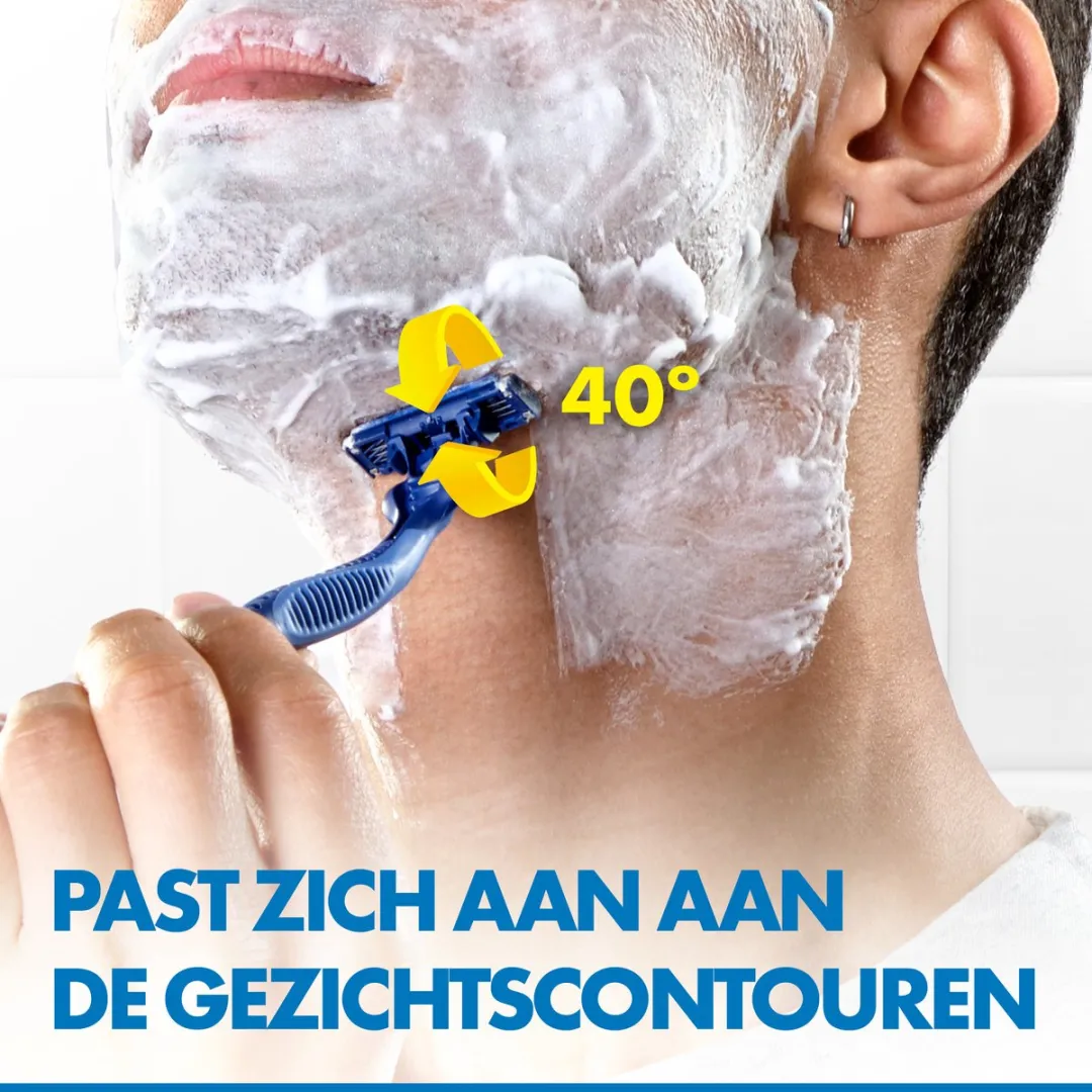 Gillette Sensor3 Comfort Wegwerpscheermes - 6 Stuks - Blauw
