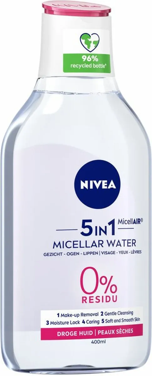 NIVEA 0% Residu Micellair Water Droge Huid - 2000ml