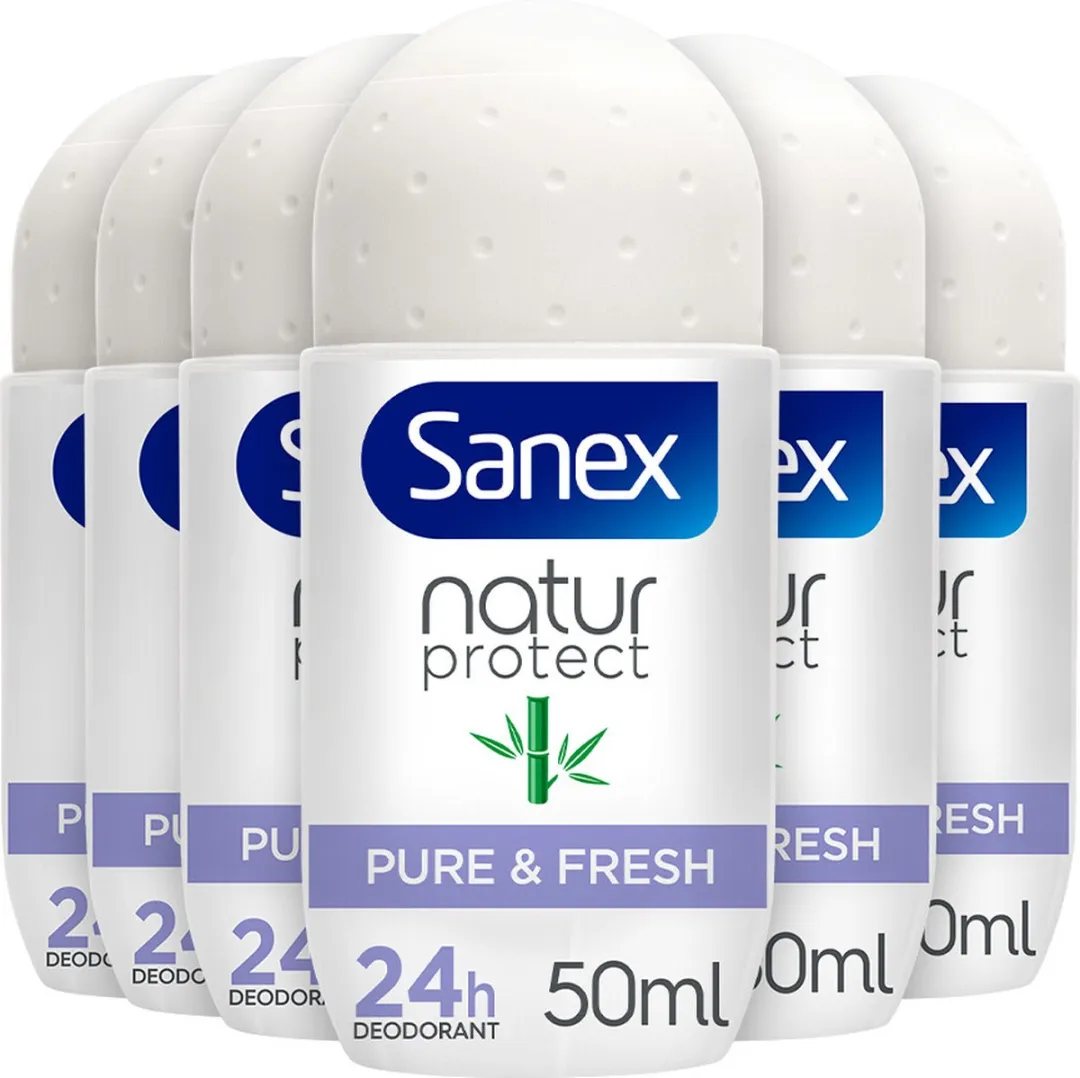 Sanex Natur Protect Bamboo Deodorant Roller 50ml - 6 Stuks