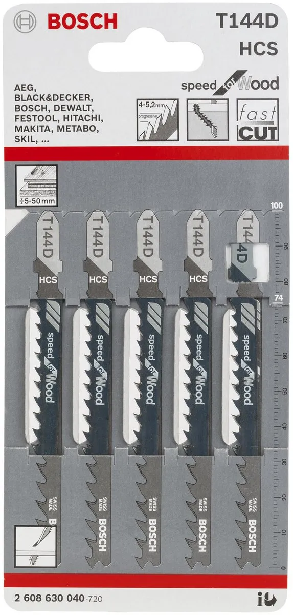 Bosch Decoupeerzaagblad T 144 D - Hout