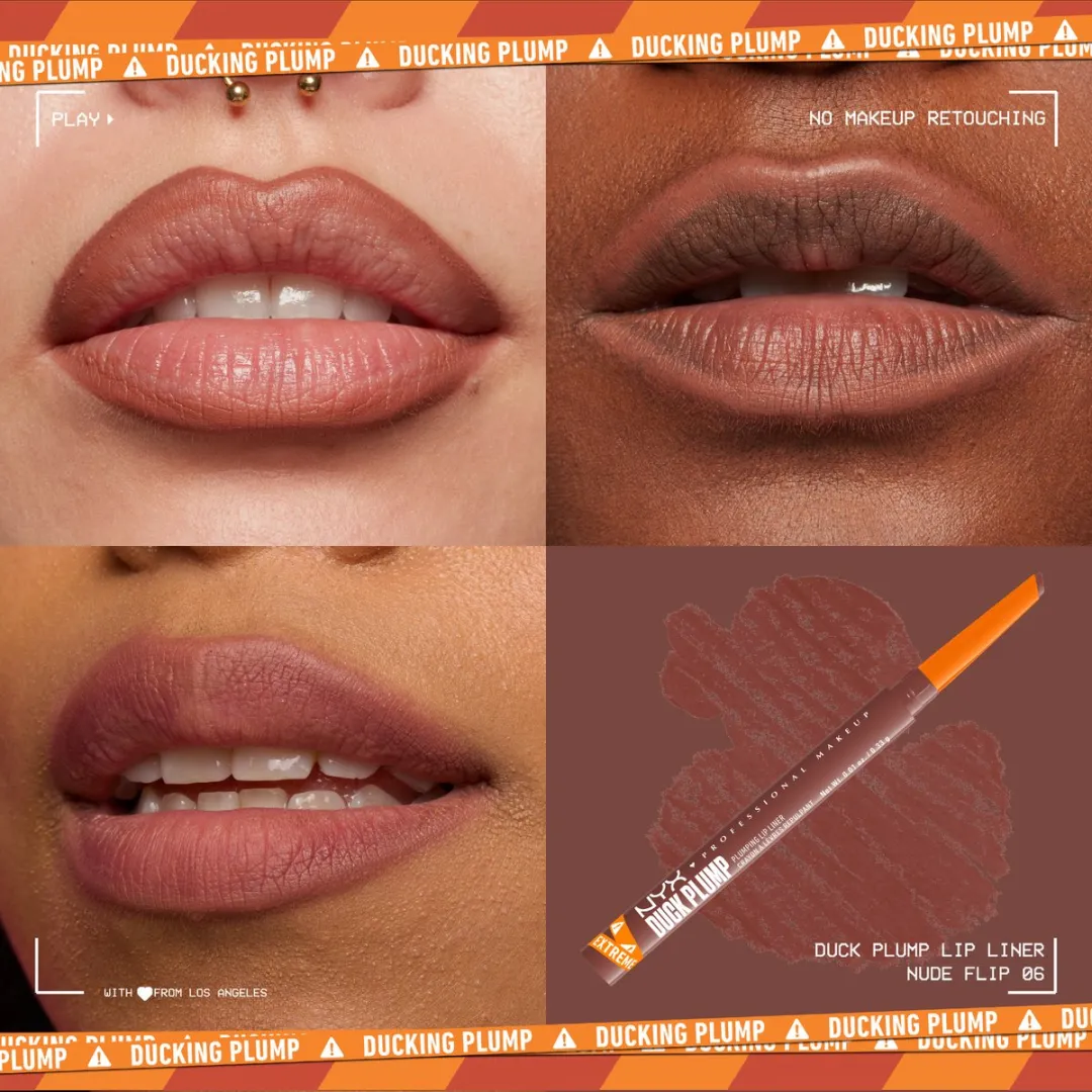 NYX Professional Make Up Duck Plump 06 Nude Flip Lippotlood - Voor kleurrijke vollere lippen - Blijft tot 10 uur zitten - 1ST