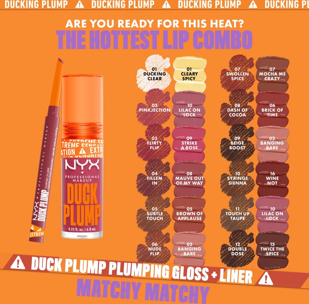 NYX Professional Make Up Duck Plump 06 Nude Flip Lippotlood - Voor kleurrijke vollere lippen - Blijft tot 10 uur zitten - 1ST