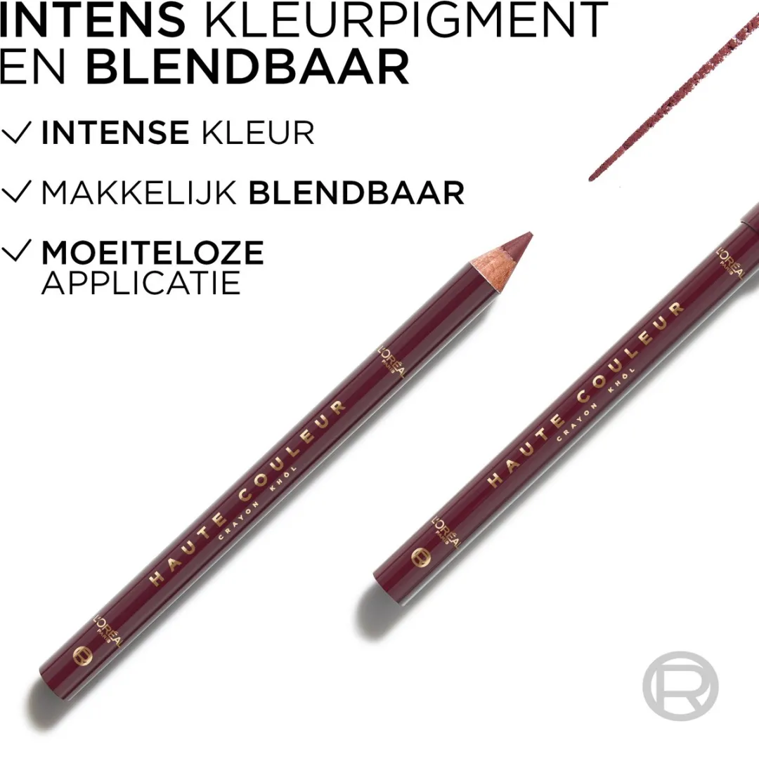 L'Oréal Paris Haute Couleur Crayon Khol Eyeliner Bordeaux - 1g - afbeelding 6 van 6