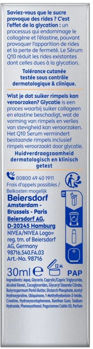 NIVEA Q10 Gezichtsserum 30ml - 25 Stuks