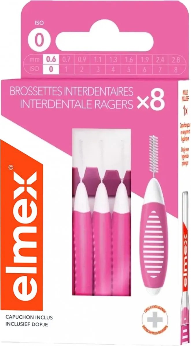 Elmex Interdentale Ragers 0,6mm Roze ISO Maat 0