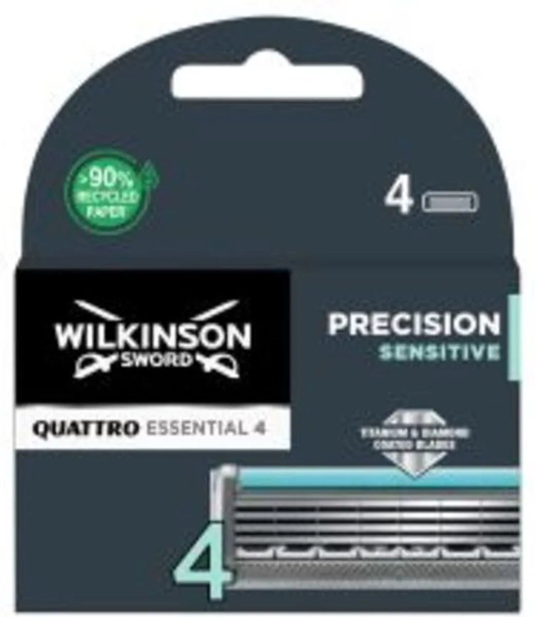 Wilkinson Sword Quattro Titanium Sensitive Scheermesjes - 4 Stuks