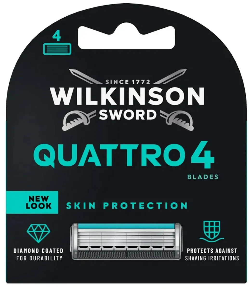 Wilkinson Sword Quattro Titanium Sensitive Scheermesjes - 4 Stuks