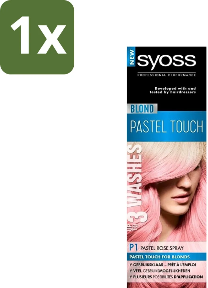 SYOSS Color Blond Pastel Touch P1 Pastel Rose Haarverf Spray 75ml