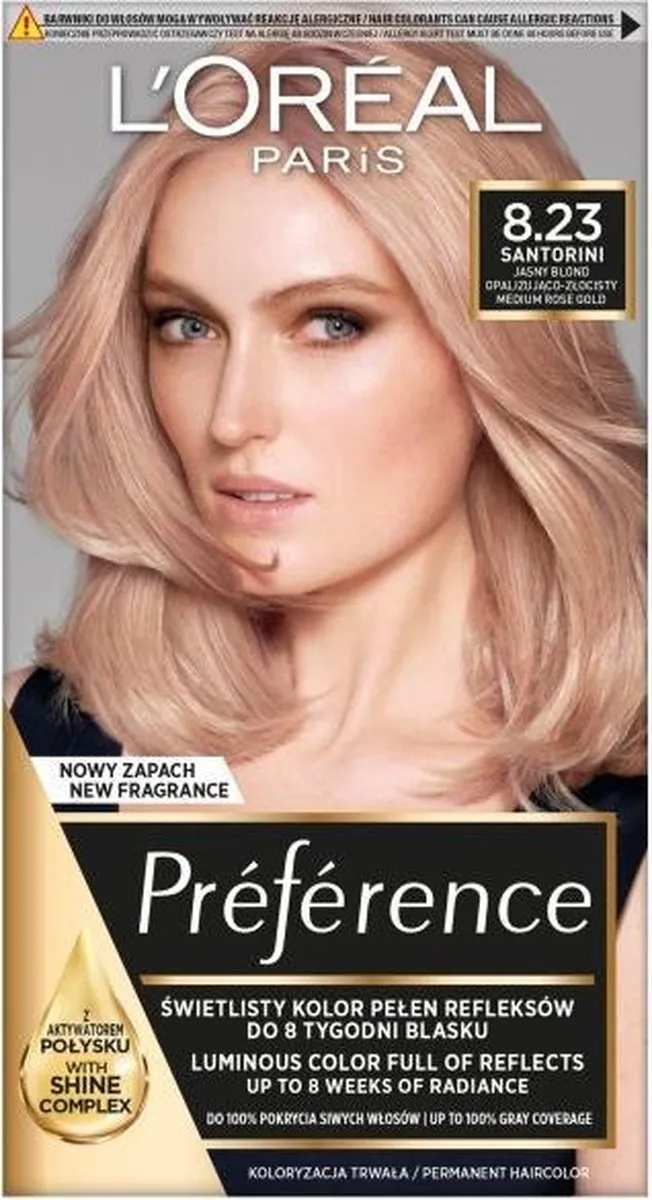 L'Oréal Paris Preference Hair Dye 8.23 Medium Rose Gold