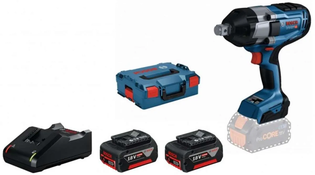 Bosch GDS 18V-1050 H Slagmoersleutel - 2x 5,0 Ah Accu - afbeelding 2 van 2