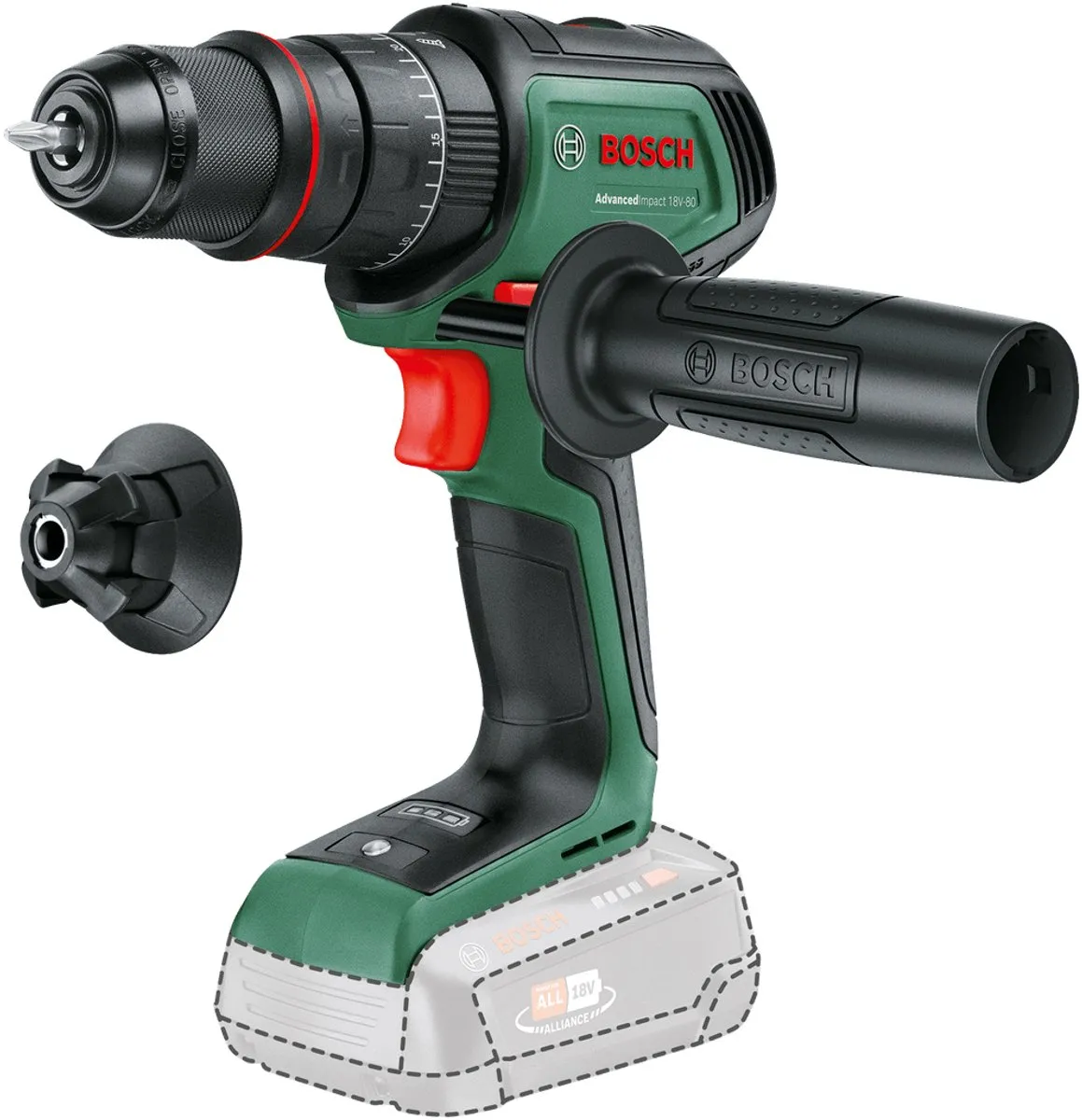 Bosch AdvancedImpact 18V-80 QuickSnap Boormachine - 2500mAh
