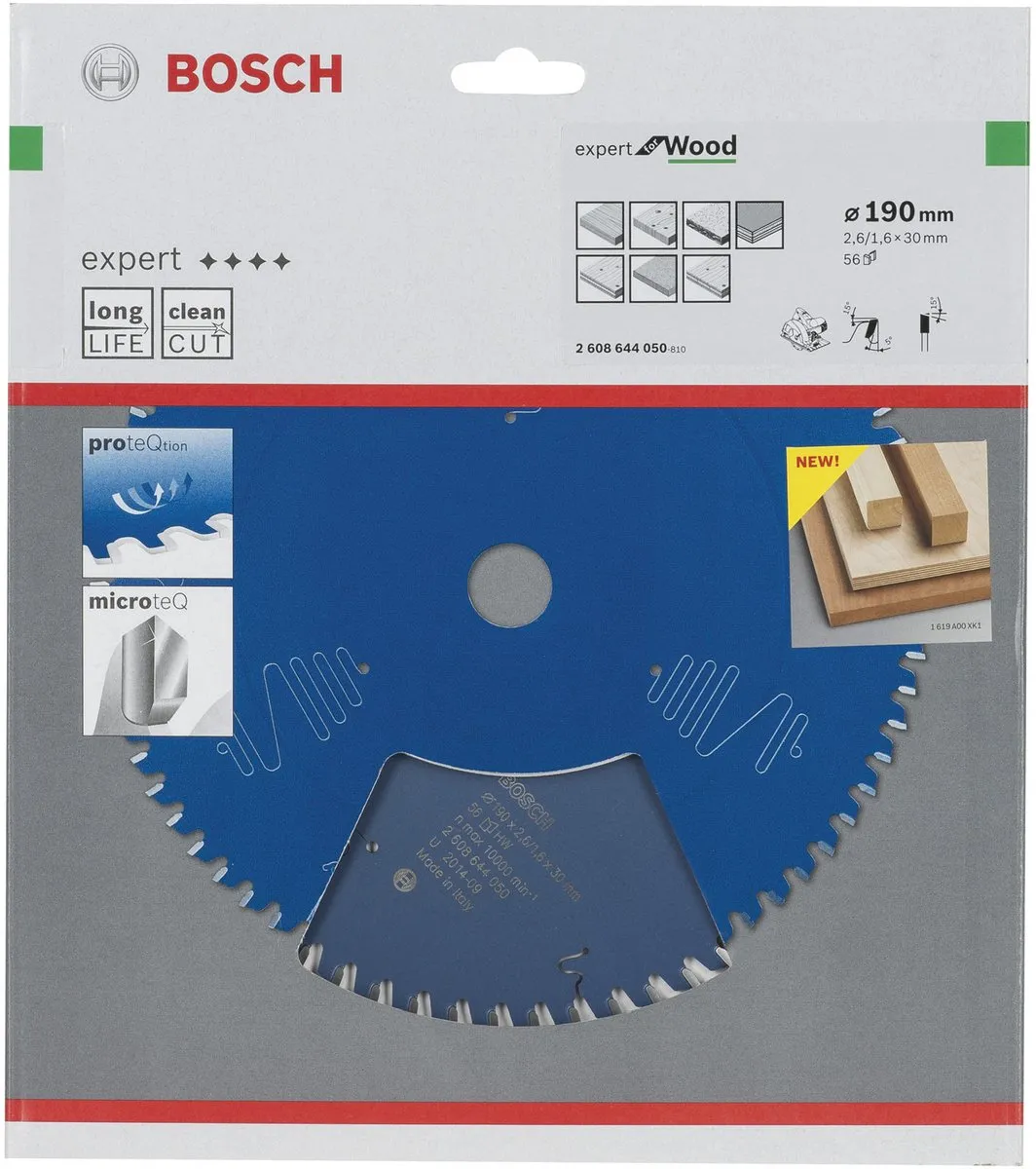 Bosch Expert for Wood Cirkelzaagblad 184x30x2.6/1.6mm - 56 Tanden