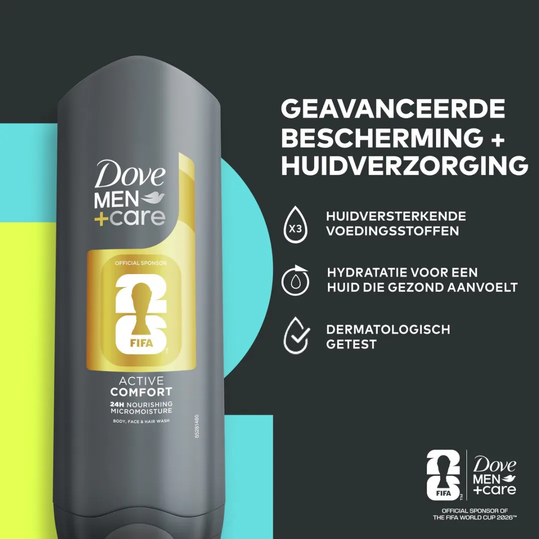 Dove Men+Care 3-in-1 Douchegel Active Comfort FIFA Edition - 6x250ml