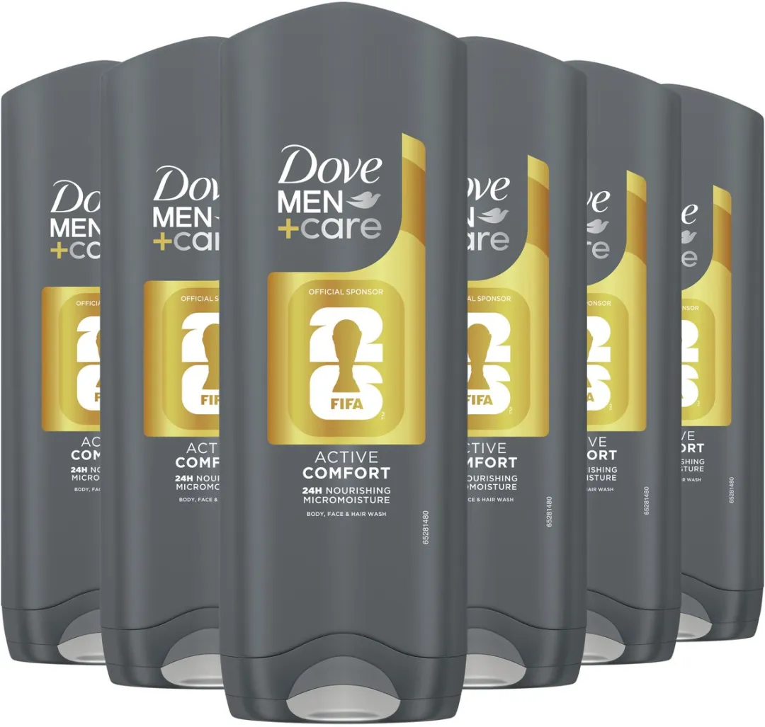 Dove Men+Care 3-in-1 Douchegel Active Comfort FIFA Edition - 6x250ml