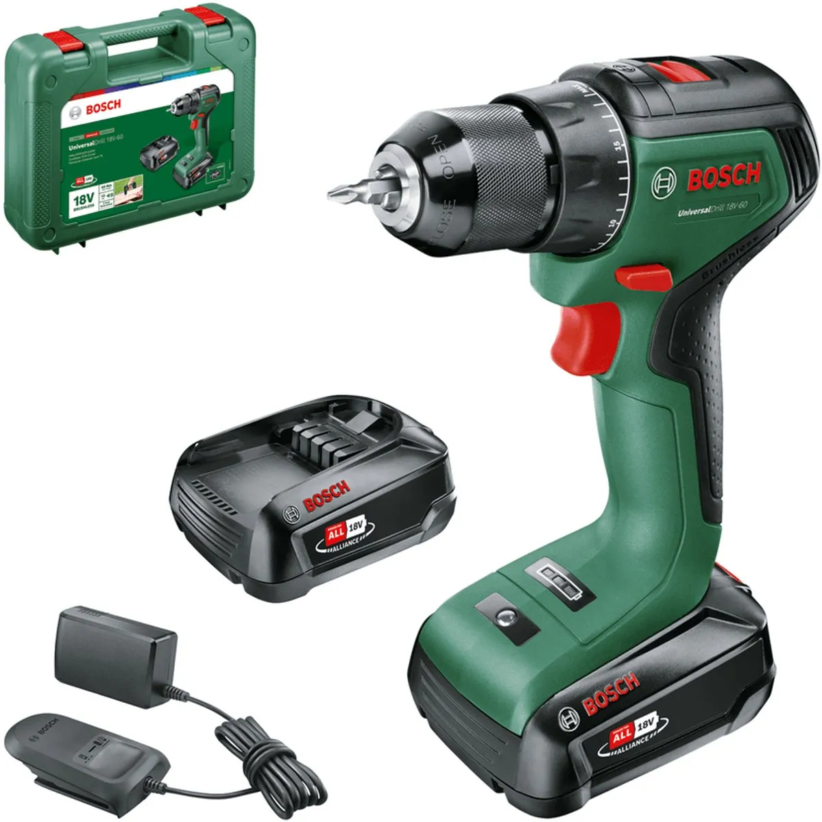 Bosch UniversalDrill 18V-60 Accuschroefboormachine - 2x 2,0 Ah