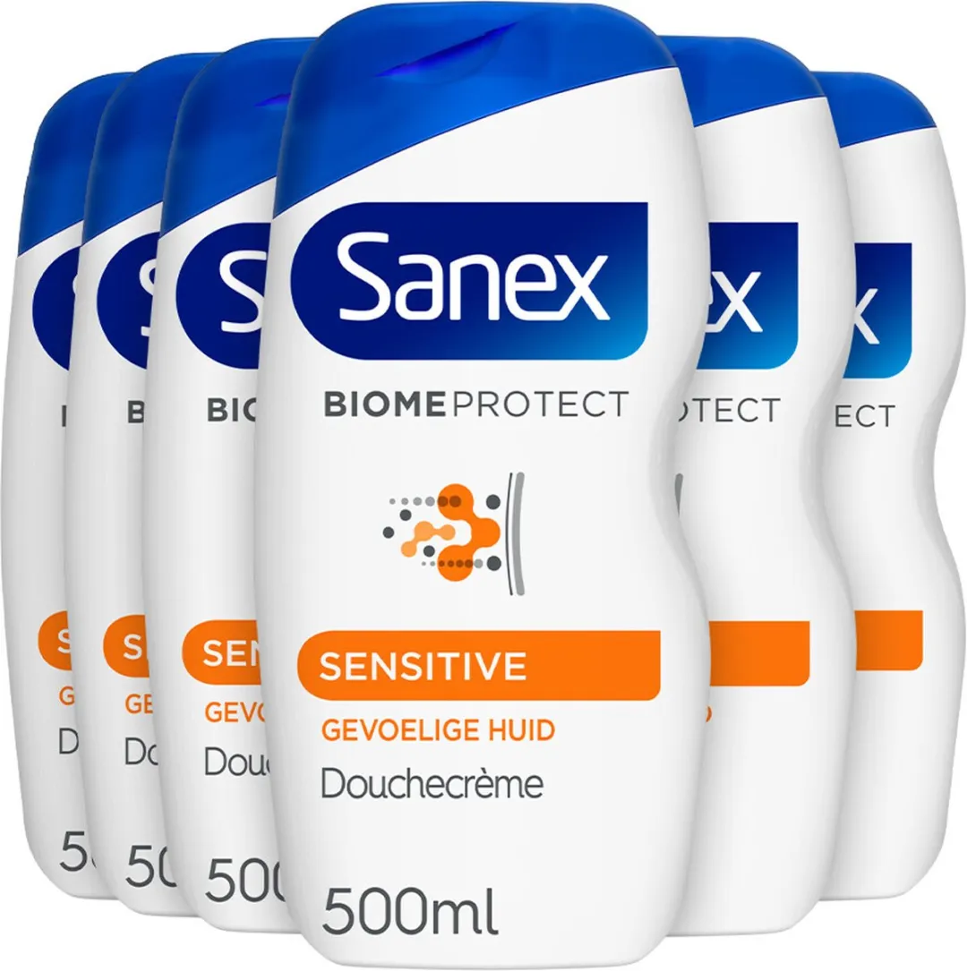 Sanex Douchegel Dermo Sensitive 500ml - 6 Stuks - afbeelding 6 van 6