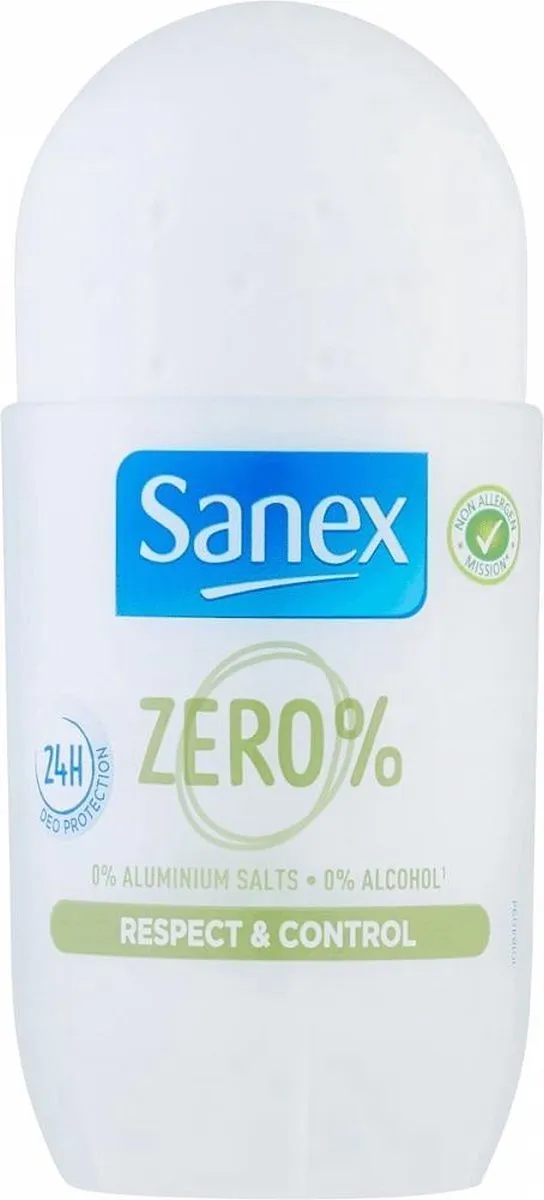 Sanex Deo Roll-on Zero% Respect & Control 50ml - 24 Stuks