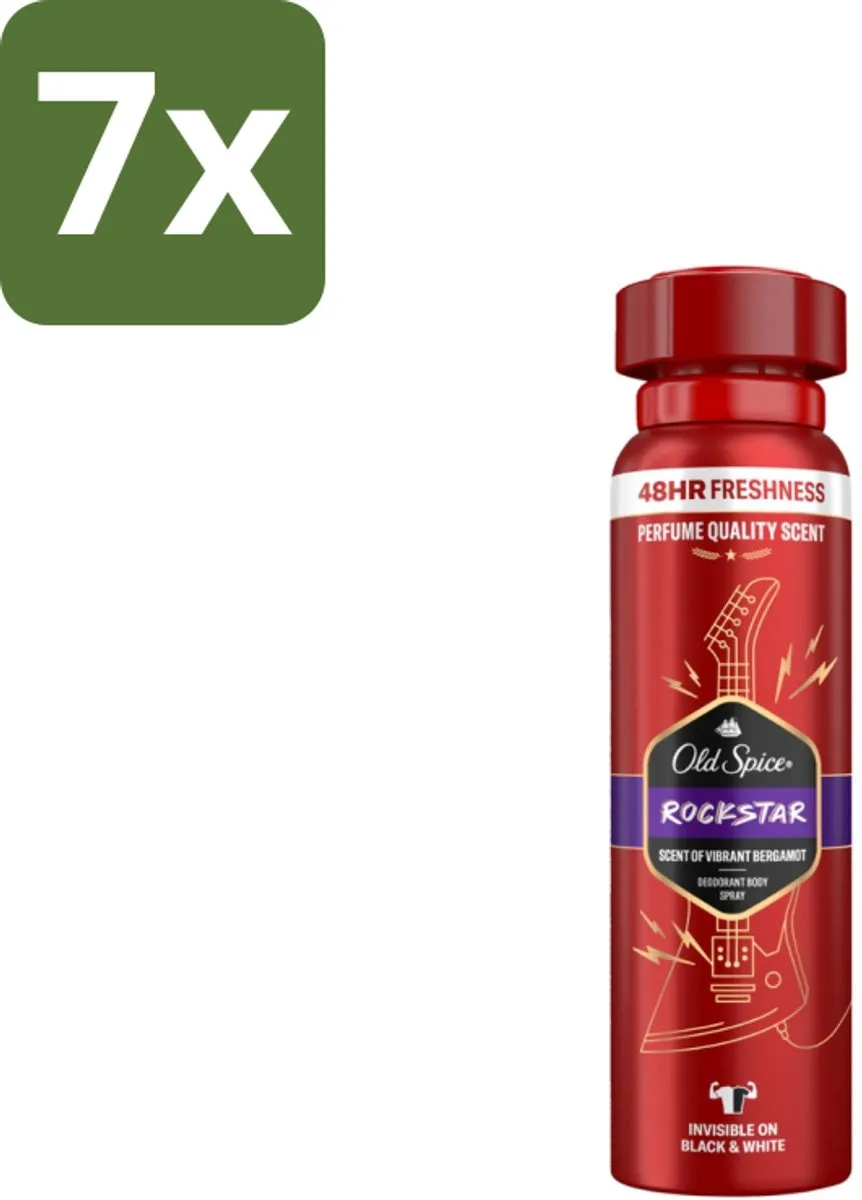 Old Spice Rockstar Deospray 150ml - 7 Stuks