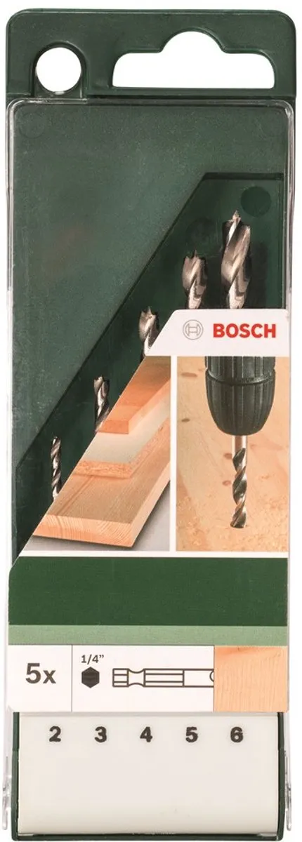 Bosch Houtboorset Zeskantschacht 5-delig - afbeelding 6 van 6