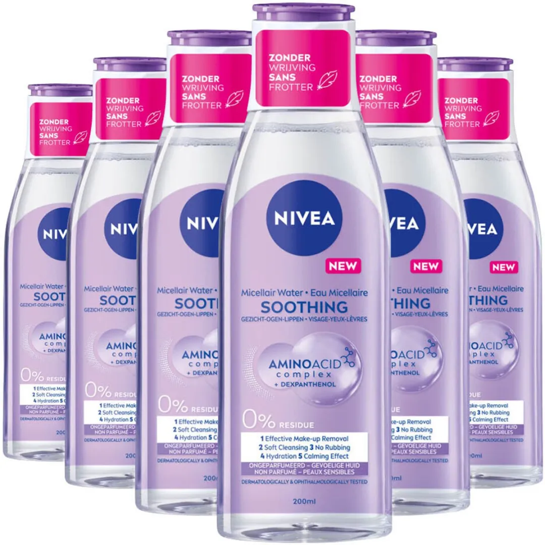 NIVEA Essentials Soothing Micellair Water 200ml - 6 Stuks - afbeelding 6 van 6