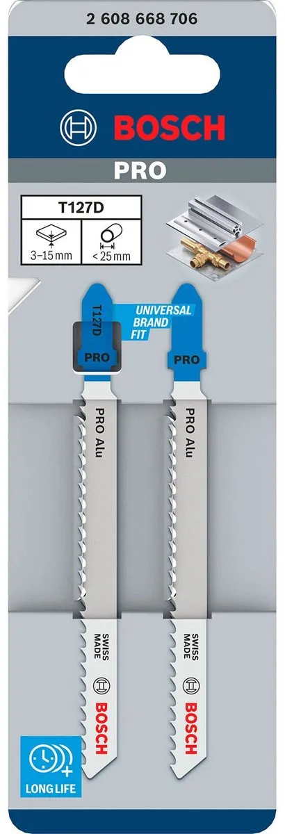 Bosch PRO Alu T127D Decoupeerzaagblad 100mm - 2 Stuks