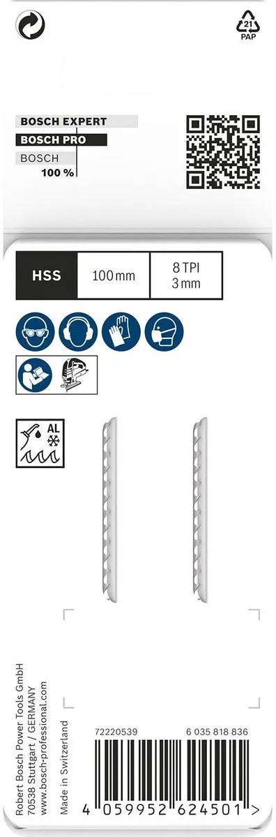 Bosch PRO Alu T127D Decoupeerzaagblad 100mm - 2 Stuks