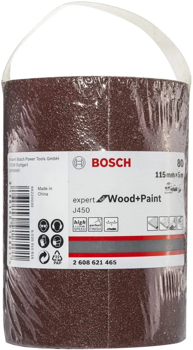 Bosch J450 Expert Schuurrol 115mm x 5m - Hout/Lak