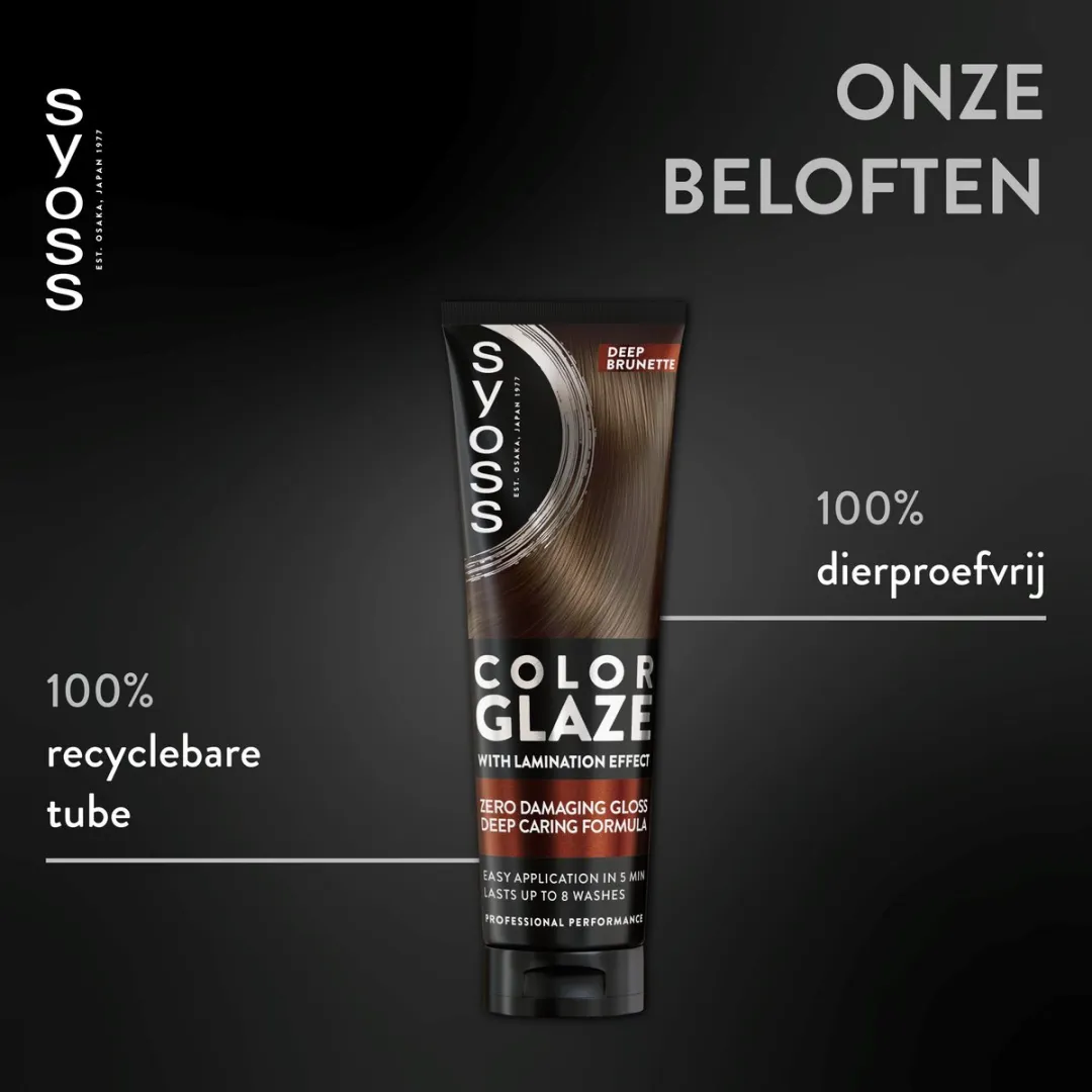 SYOSS Color Glaze Deep Brunette Haargloss 130ml - Donkerbruin