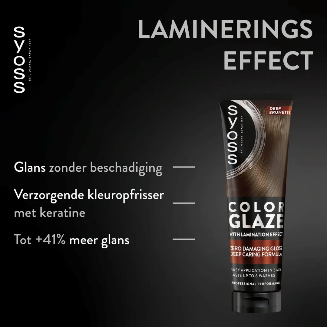 SYOSS Color Glaze Deep Brunette Haargloss 130ml - Donkerbruin
