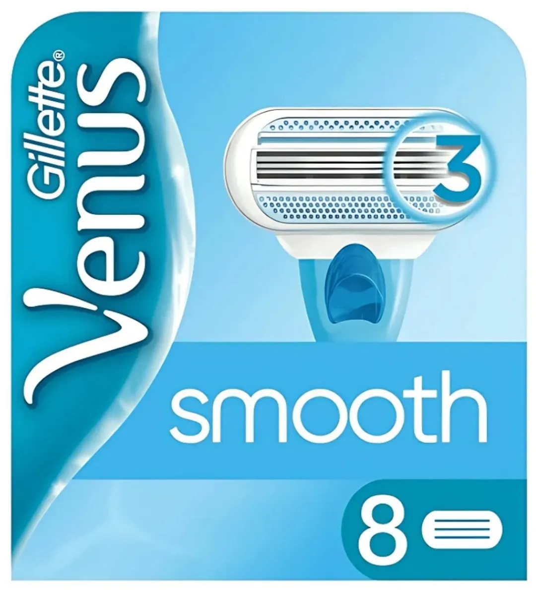 Gillette Venus Smooth Scheermesjes 8 Stuks - Blauw/Wit